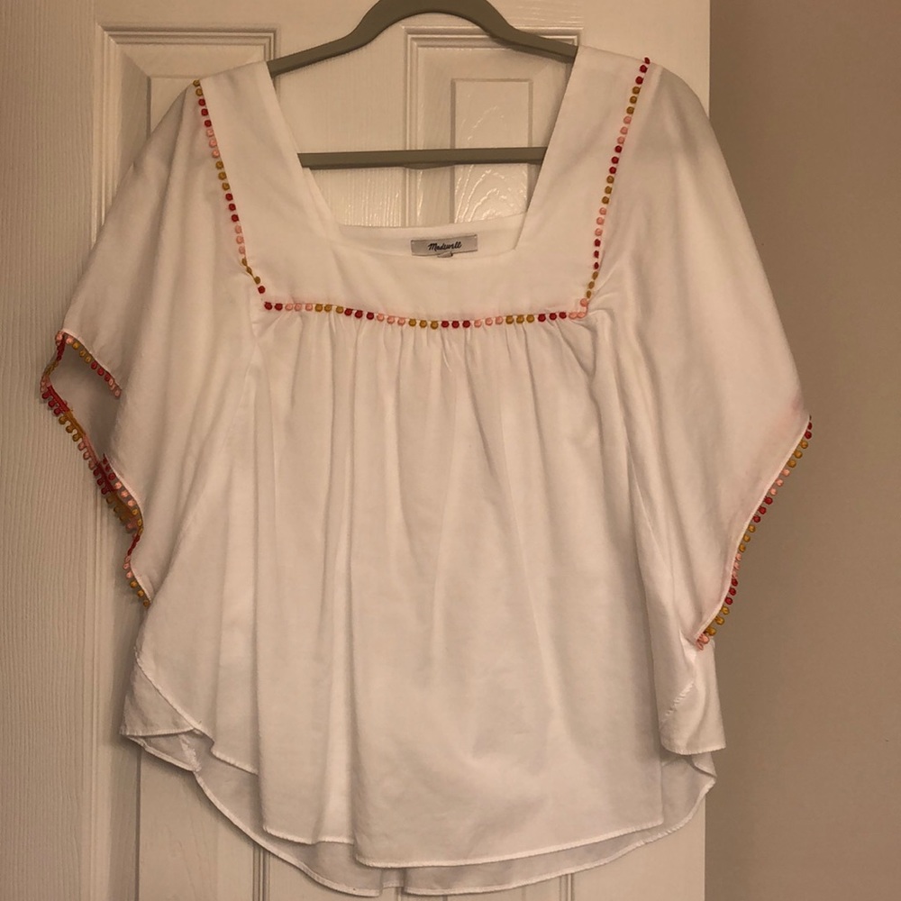 Madewell Linen White Top